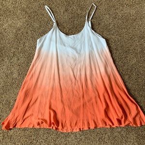 Bishop + Young ombré swing dress M white coral